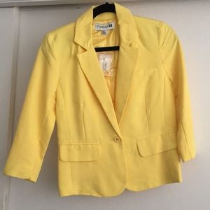 Forever 21 yellow blazer